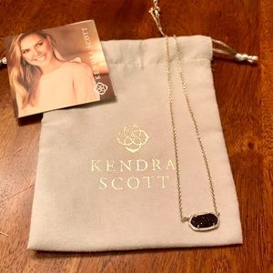 Kendra Scott Purple Drusy Elisa Necklace